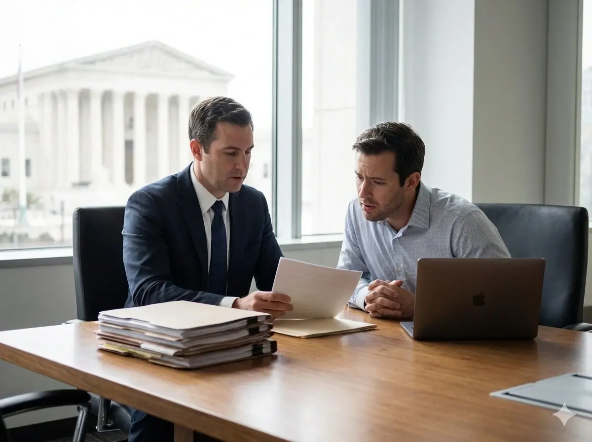Traffic lawyer in Charlotte, NC reviewing a traffic ticket case